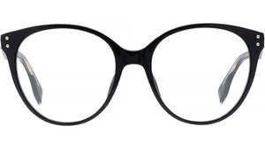 Fendi Essential FE50005I 001 Black Round Eyeglasses