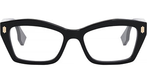 Fendi Bold FE50038I 001 Black Geometric Eyeglasses