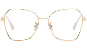 FF FE50040U 028 Gold Geometric Eyeglasses