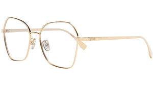 FF FE50040U 028 Gold Geometric Eyeglasses